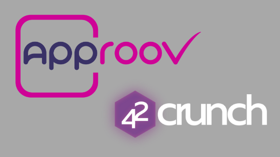 Plain grey background with Approov and 42Crunch logos