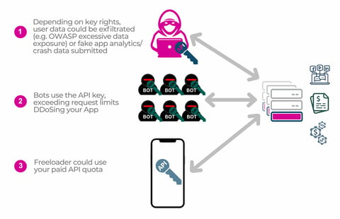 Approov Diagram Showing Risks of Stolen API Keys