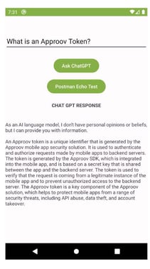 Approov Token ChatGPT Response