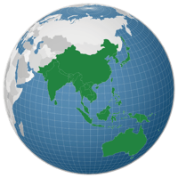 Asia Pacific (white borders)