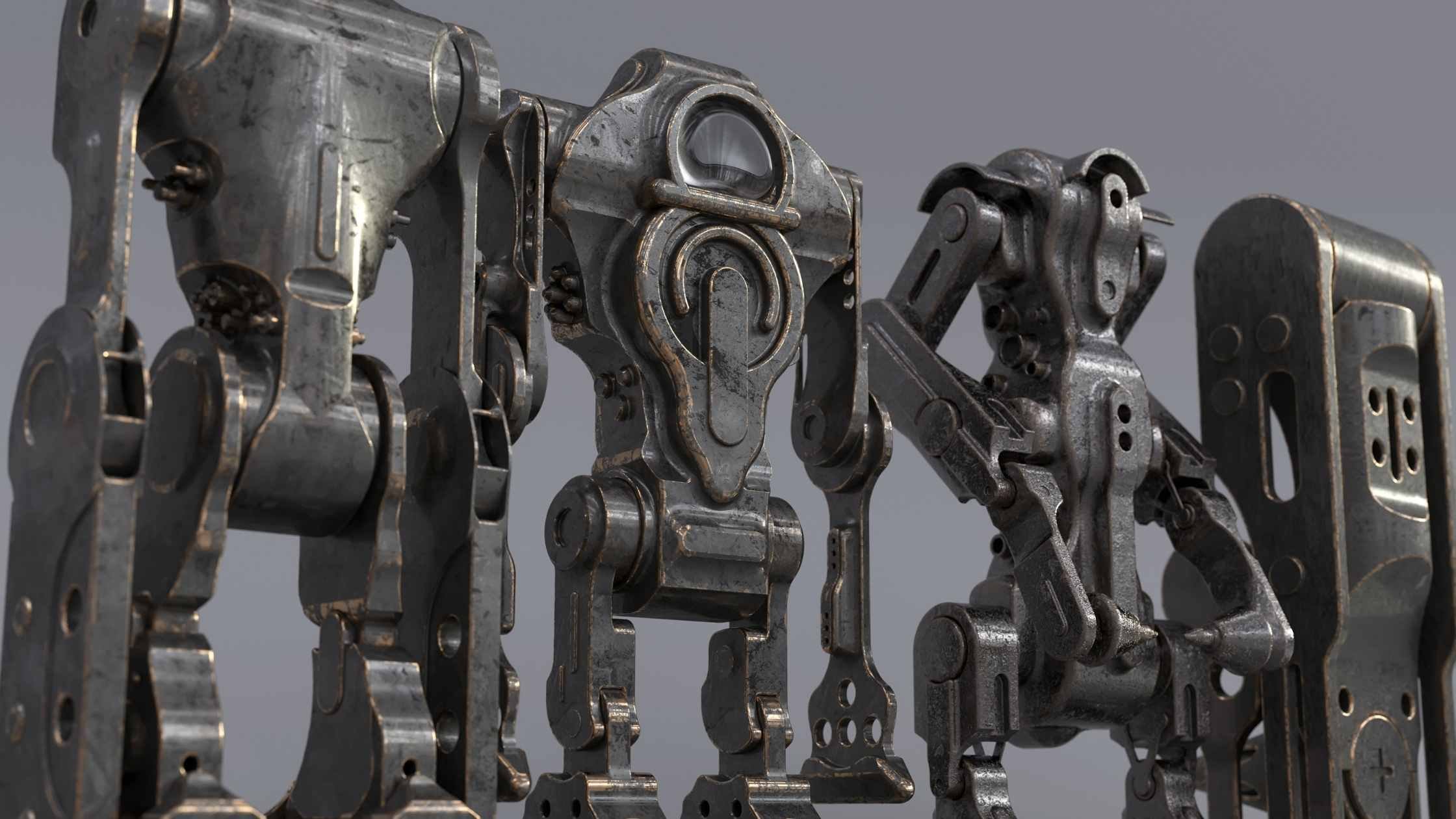 Group of metal robots