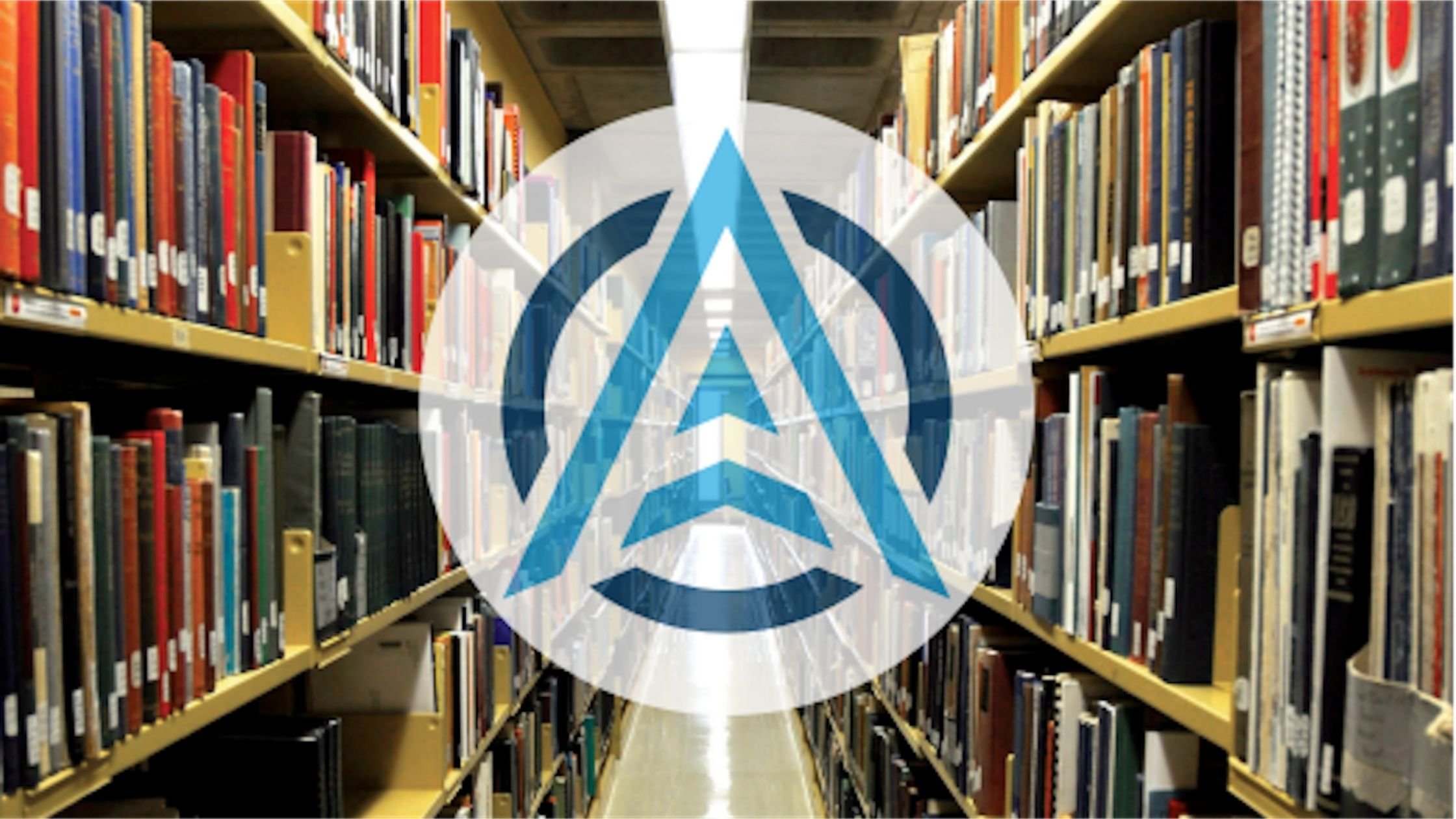 Library shelves with AppAuth logo