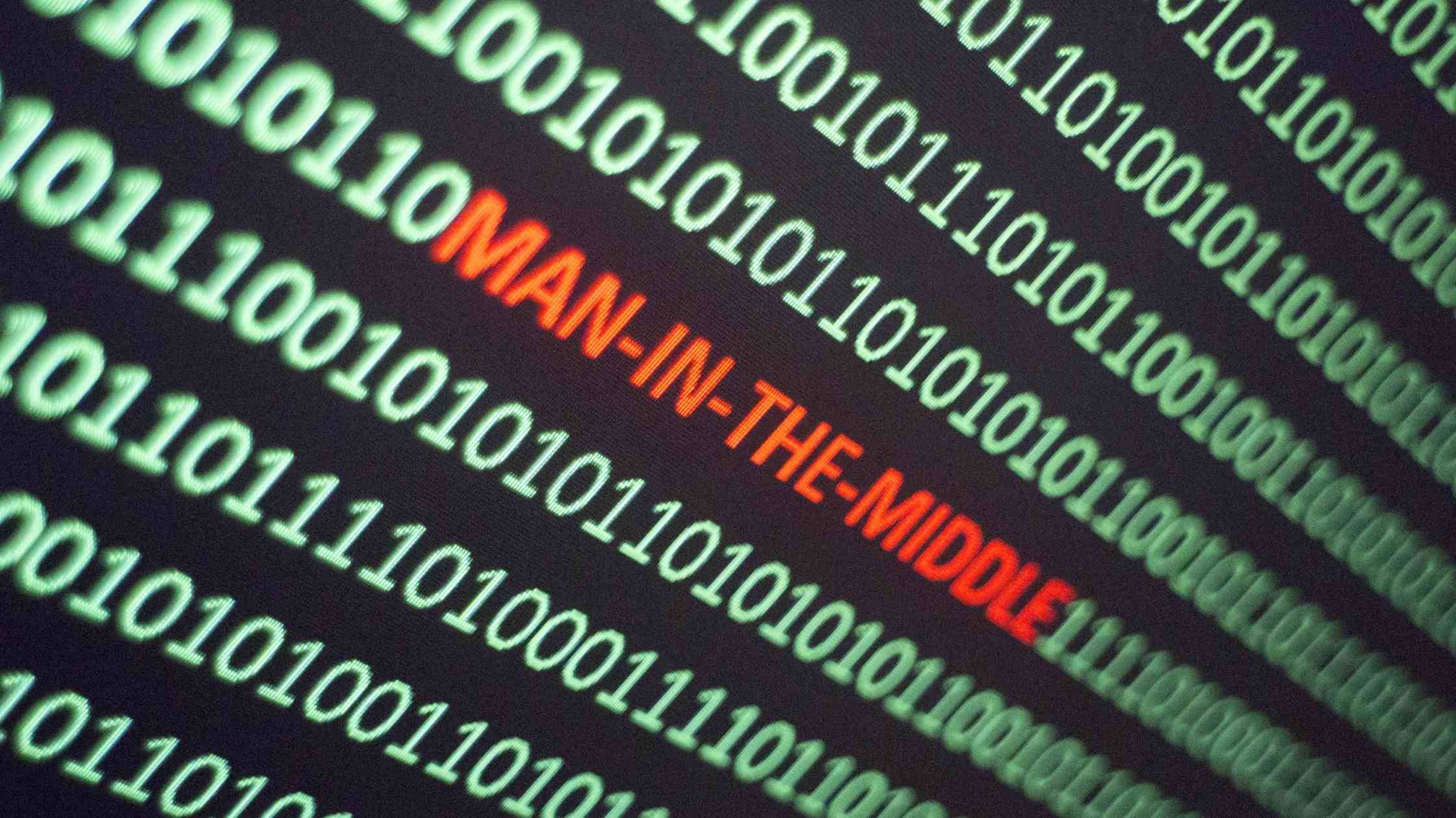 Man-in-the-Middle in a string of binary code