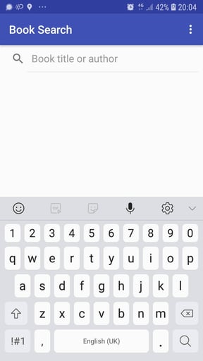 Mobile app screenshot of search