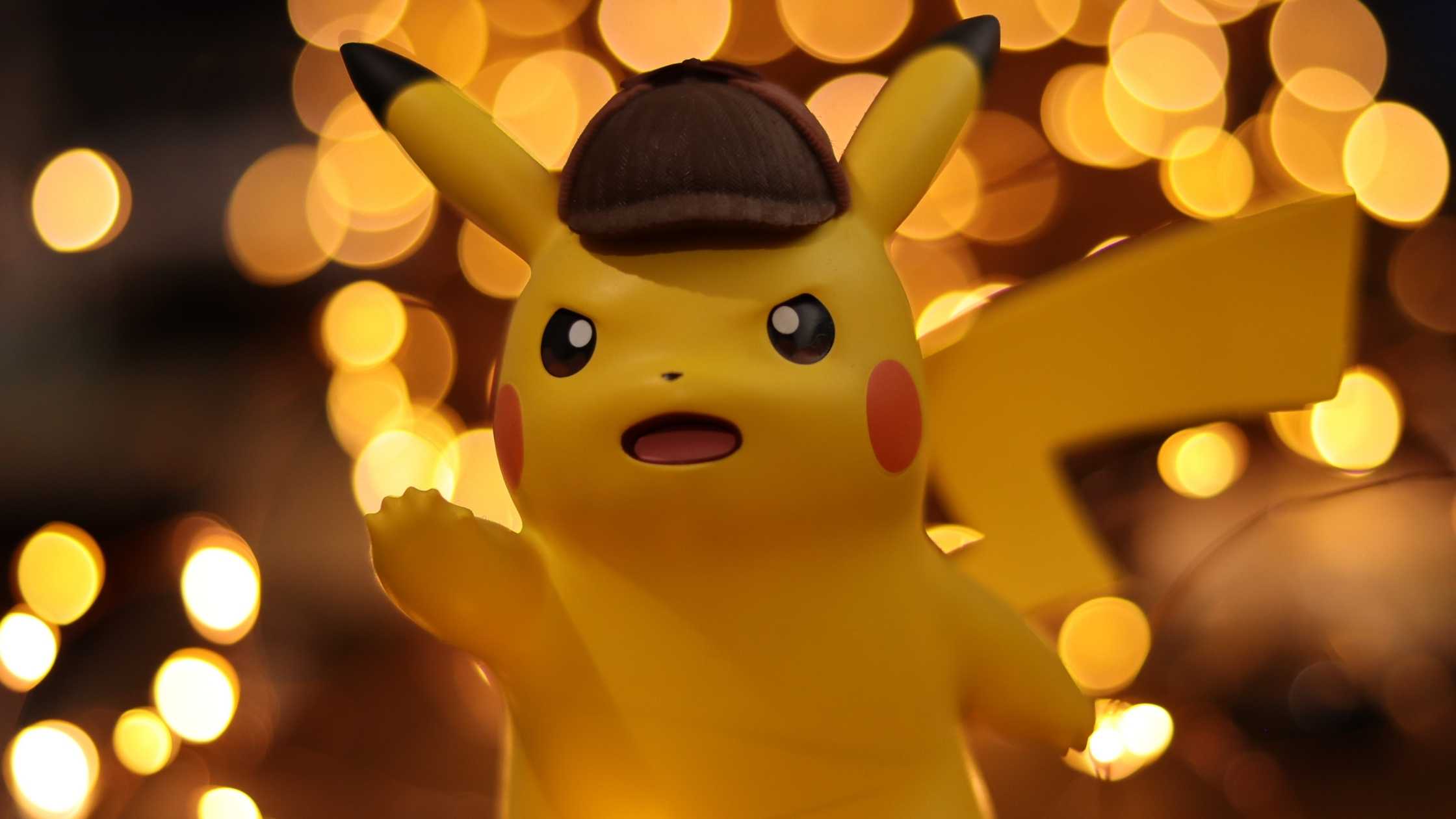 Close up of Pokemon Pikachu figure