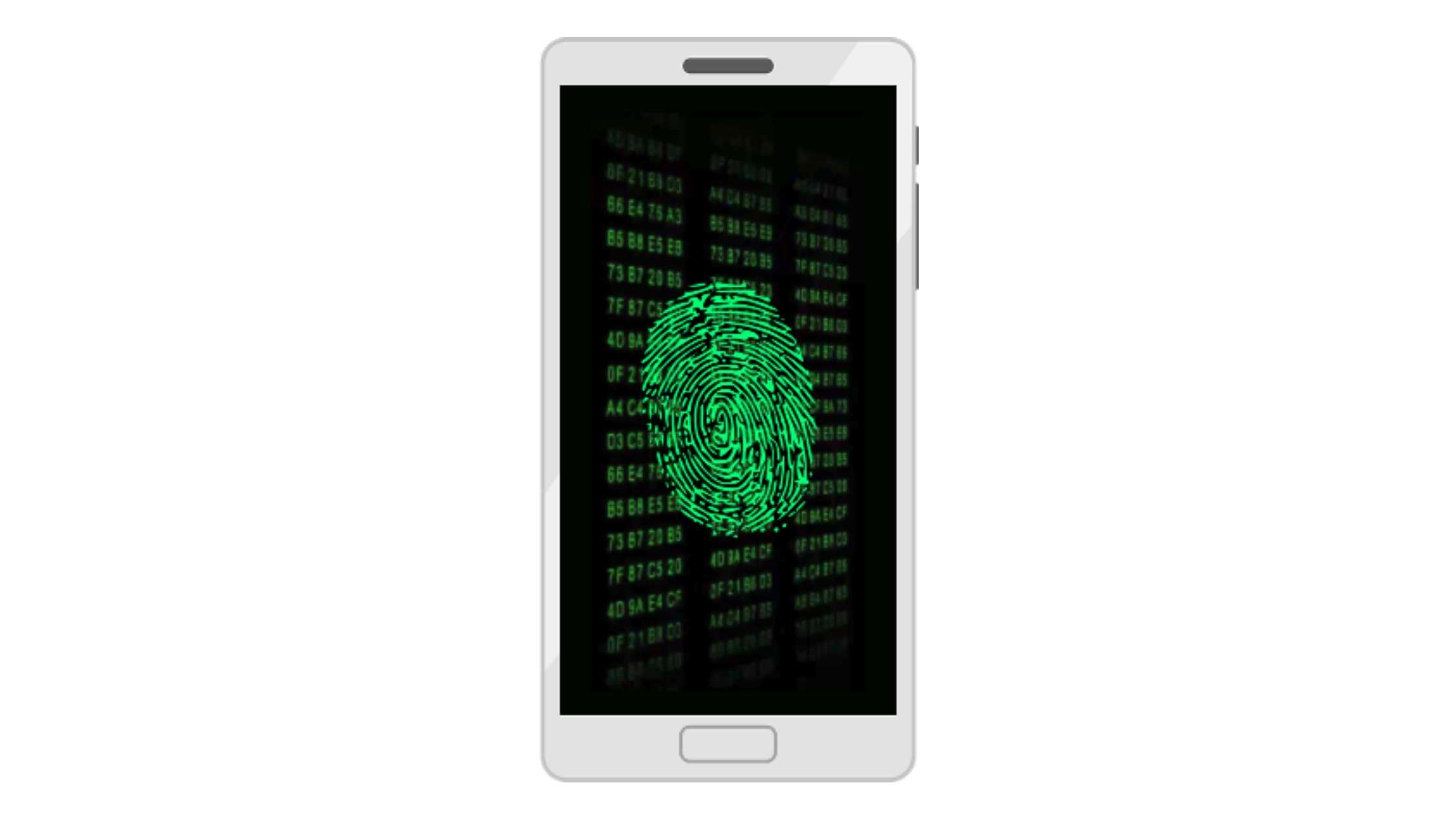 Mobile phone with fingerprint authentication