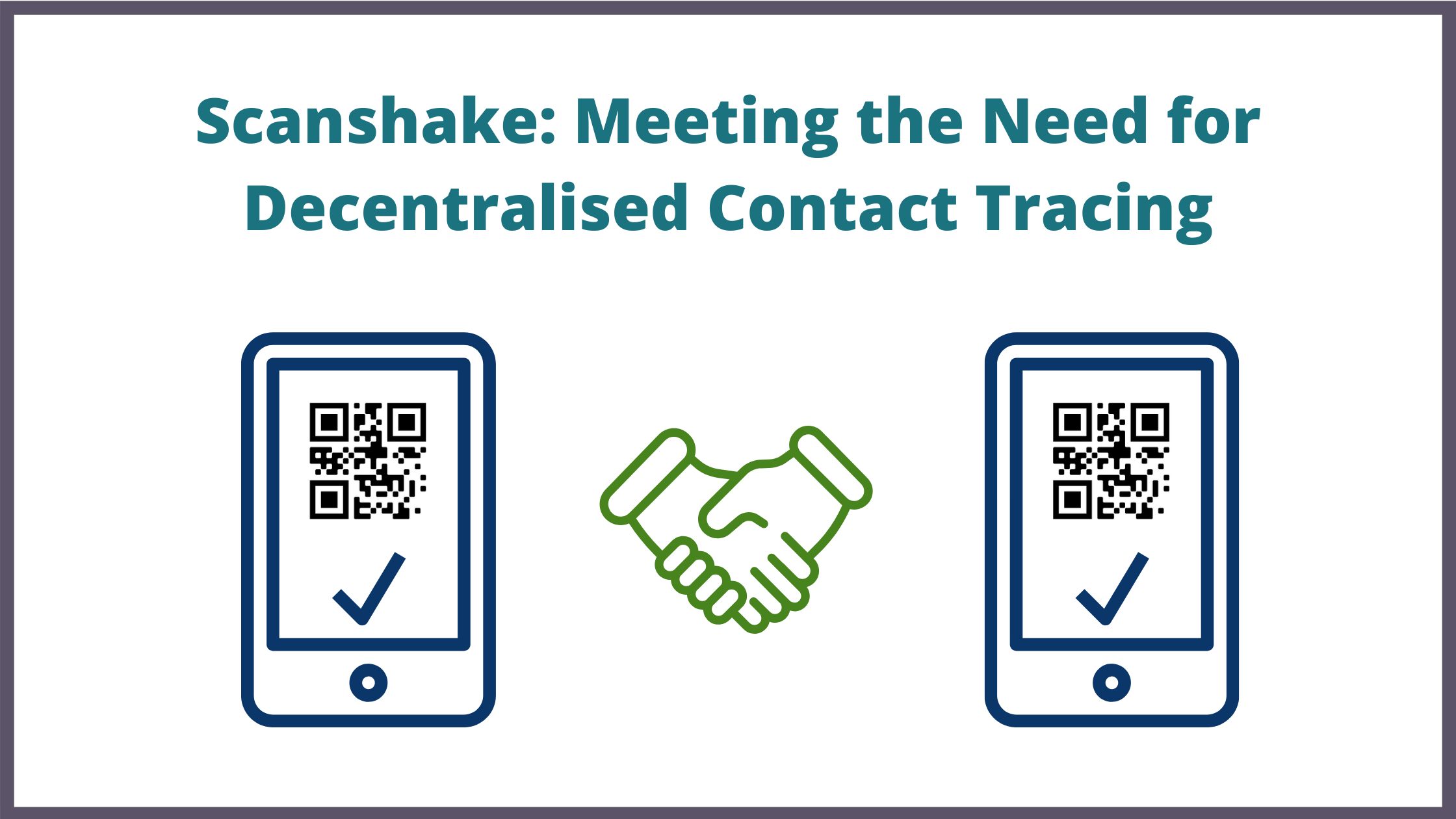 Scanshake: Meeting the Need for Decentralised Contact Tracing